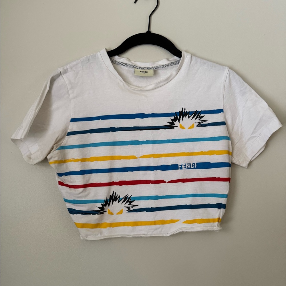 Striped Fendi Crop Top
